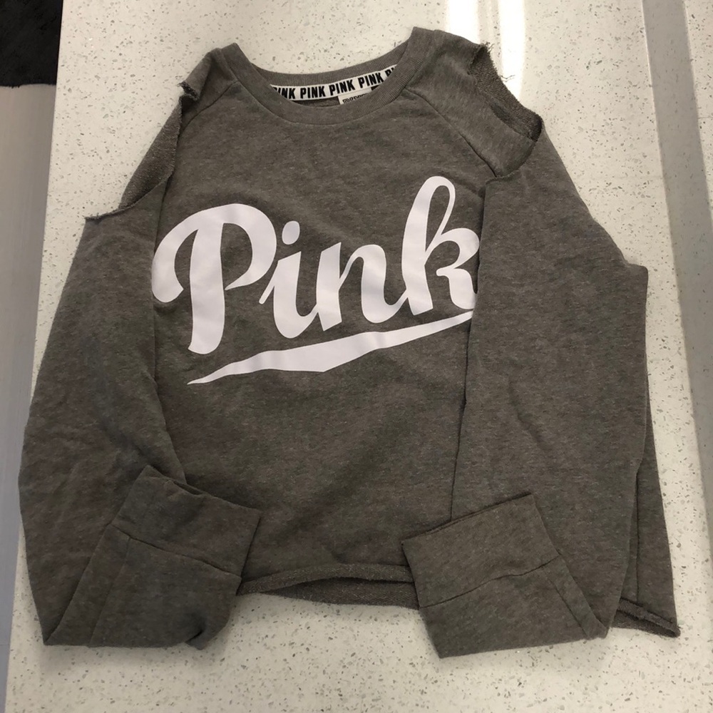PINK open shoulder long sleeve